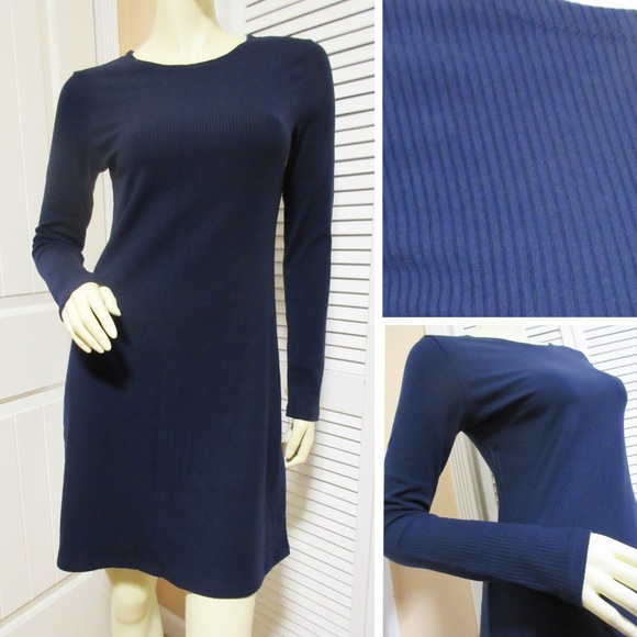 womens navy sweater dress